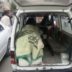 Dead body of patient during protest